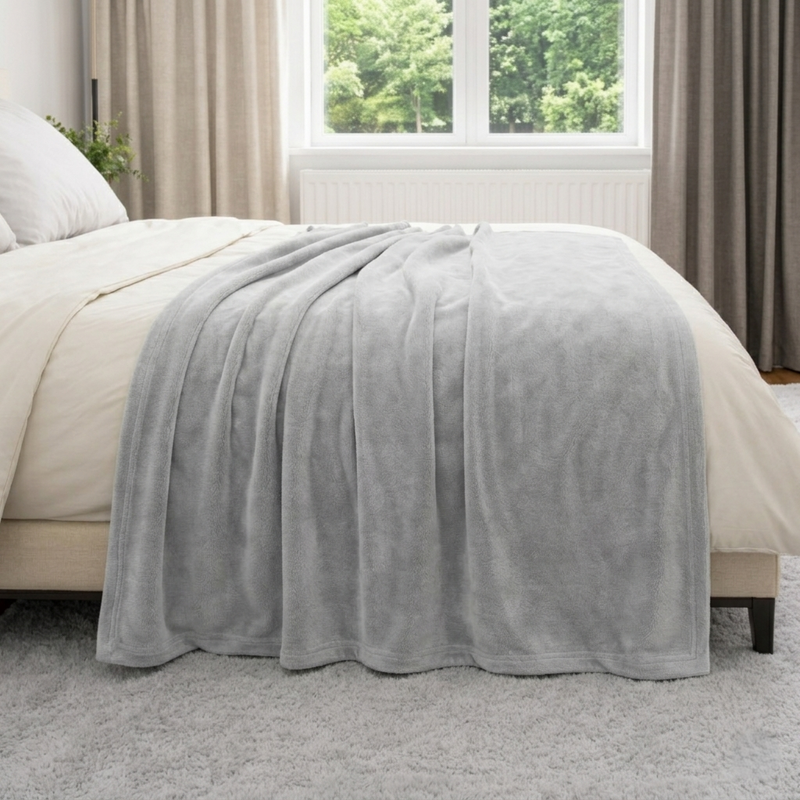 Couverture polaire gris – plusieurs tailles disponibles