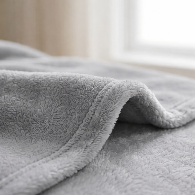 Couverture polaire gris – plusieurs tailles disponibles — Vue 8