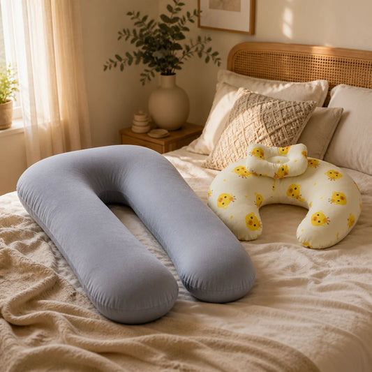 Pack Maternité – Coussin de grossesse + Coussin d'allaitement