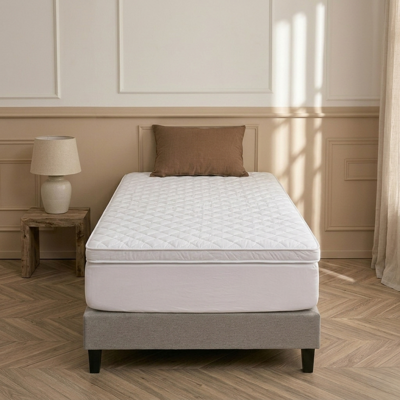 Surmatelas mousse froide 6 cm pour lit housse amovible blanche– plusieurs tailles disponibles