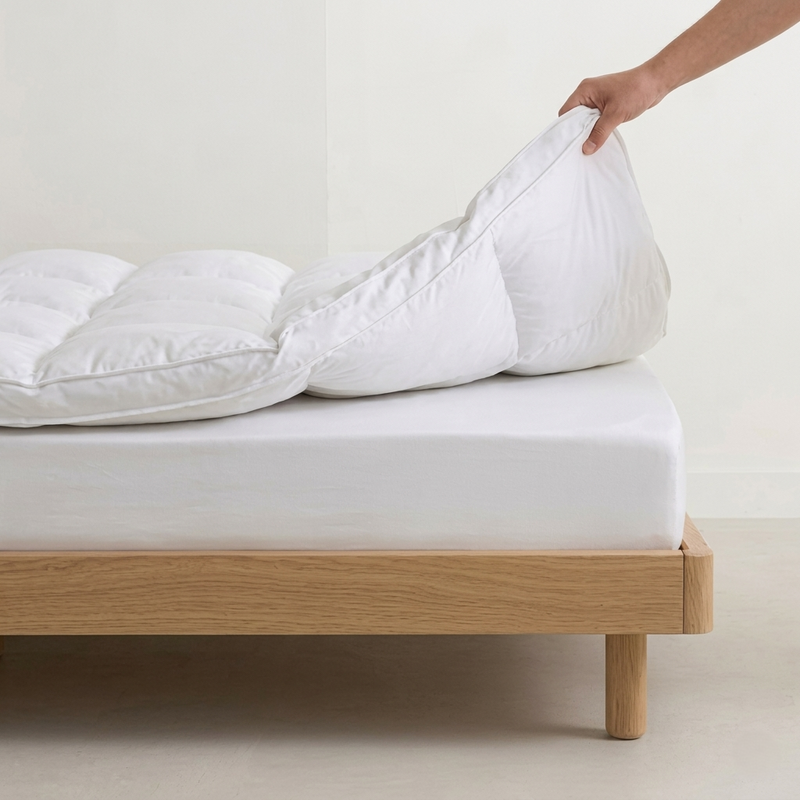 Surmatelas coton polyester 8–10 cm avec bandes élastiques pour lit– plusieurs tailles disponibles — Vue 6