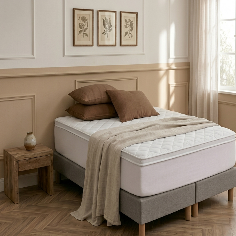 Surmatelas mousse froide 6 cm pour lit housse amovible blanche– plusieurs tailles disponibles — Vue 5